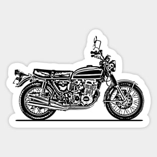 CB750 Motorcycle Sketch Art Sticker